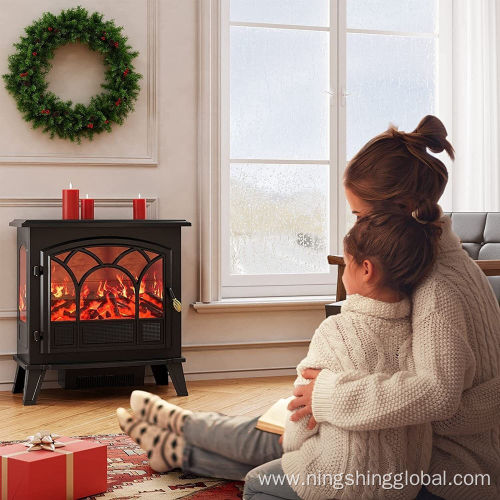 Large Electric Stove with 3-Side Flame Effect
